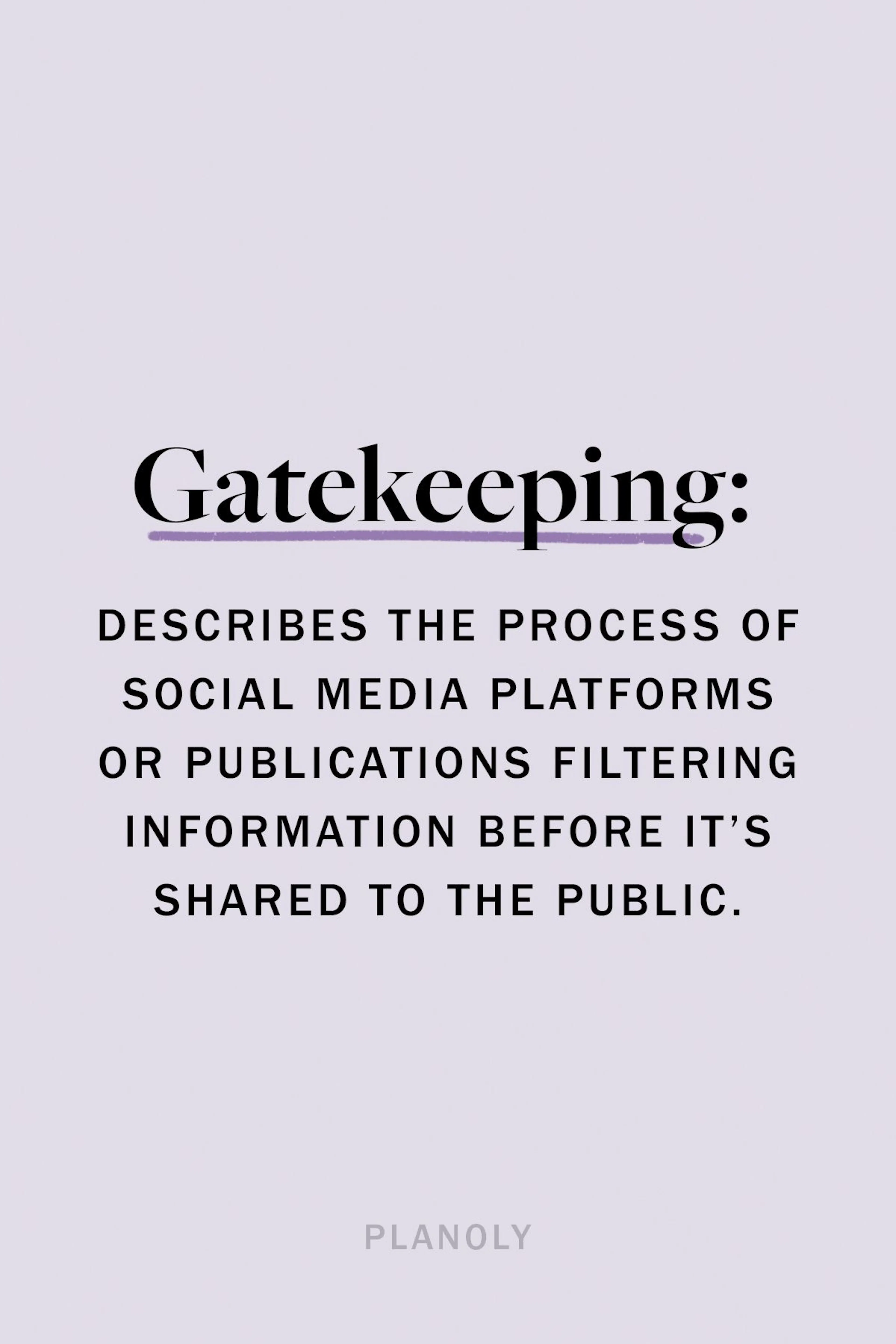 PLANOLY - Blog - Gatekeeping and Censorship in Social Media - Image 1