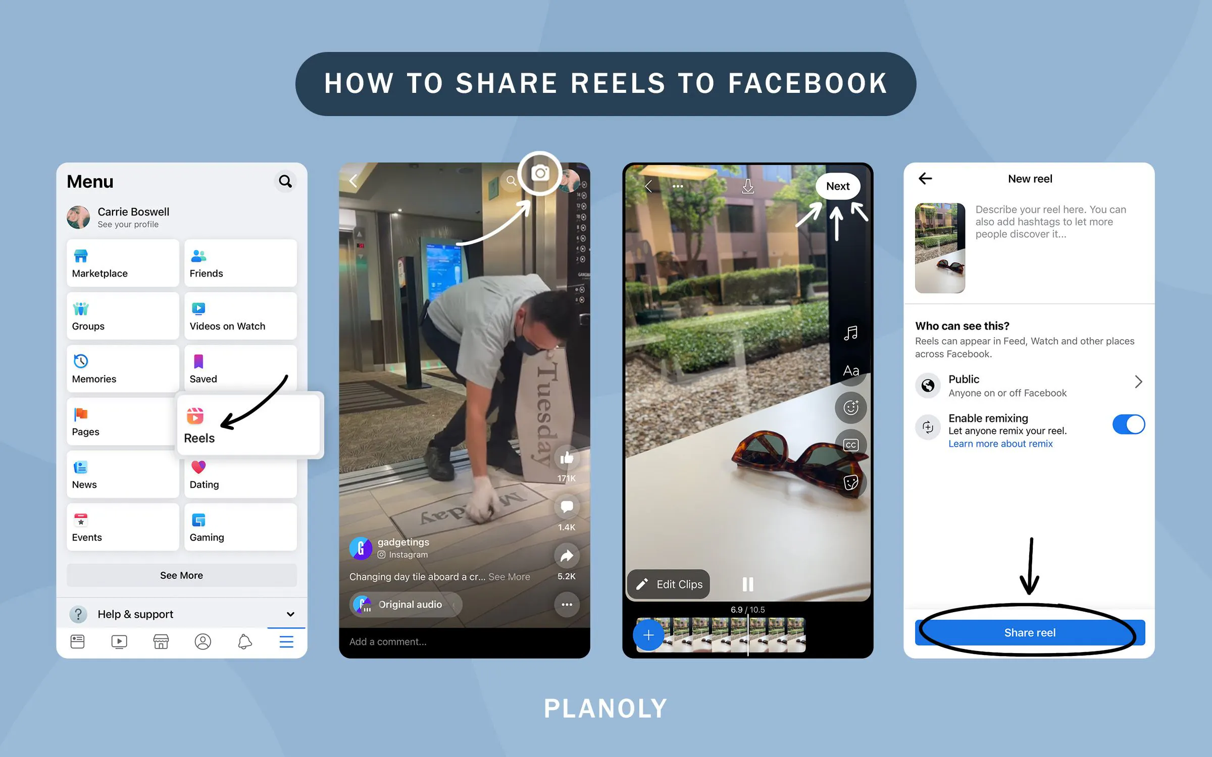 PLANOLY - Blog - What Facebook Reels Rolling Out Globally Means for Businesses - Horizontal Image