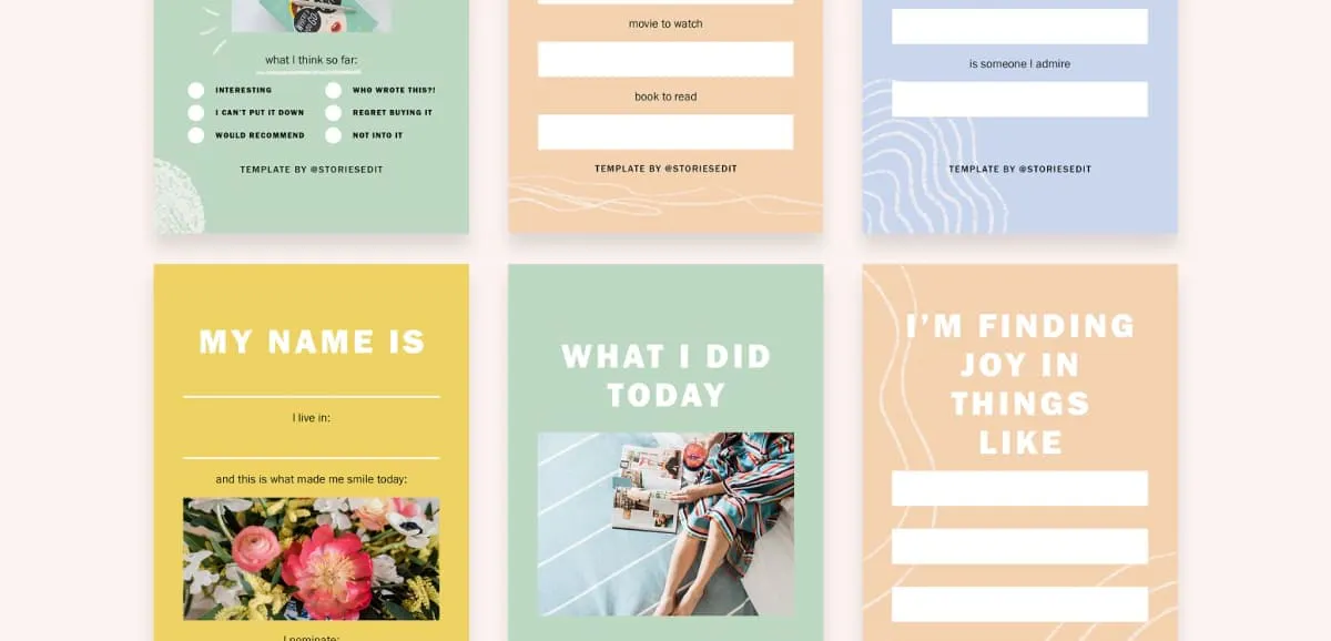 9 Free 'Get to Know Me' StoriesEdit Templates for Your Next Instagram Challenge