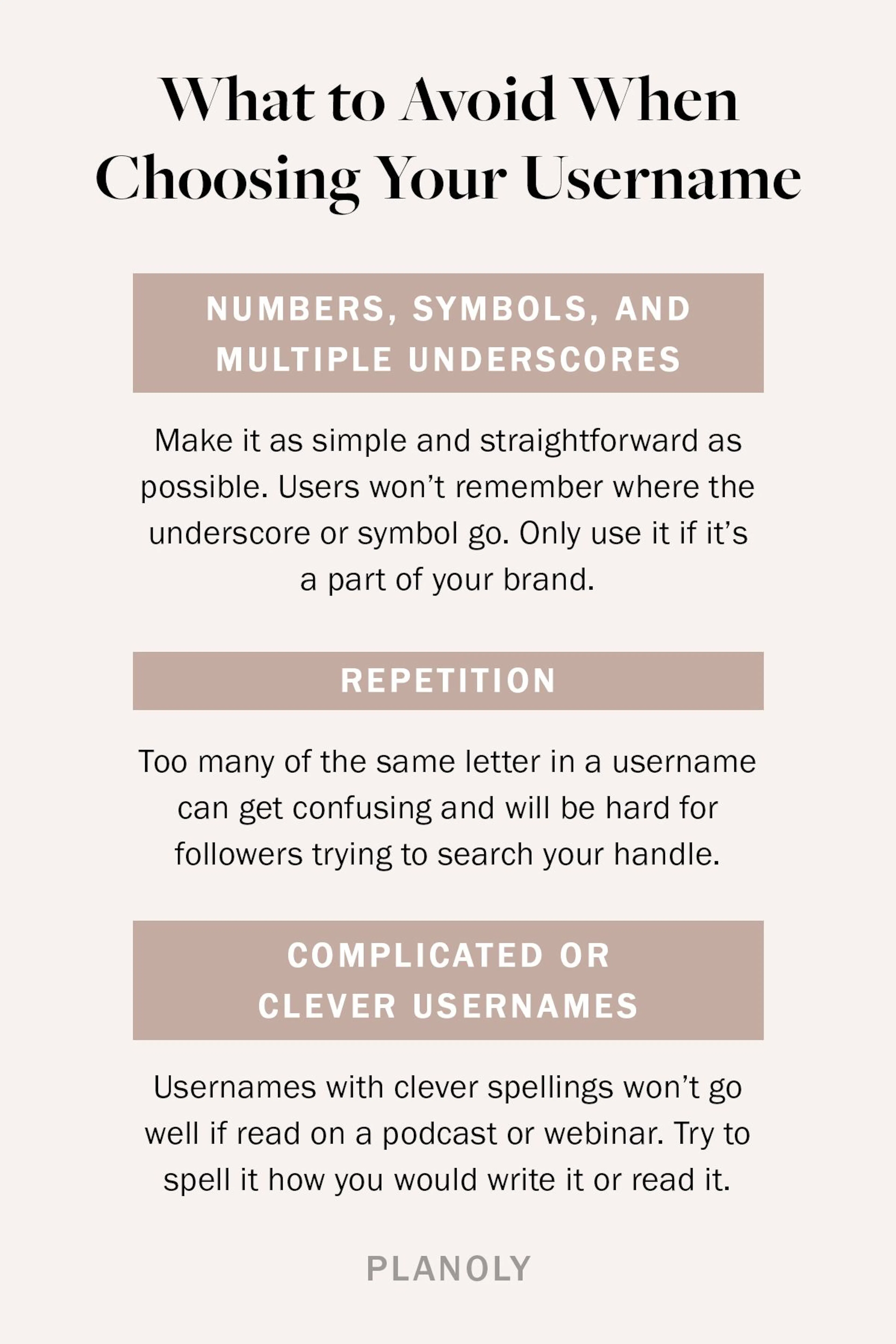 PLANOLY - Blog - Choosing a Username for Your Brand - Vertical - 1