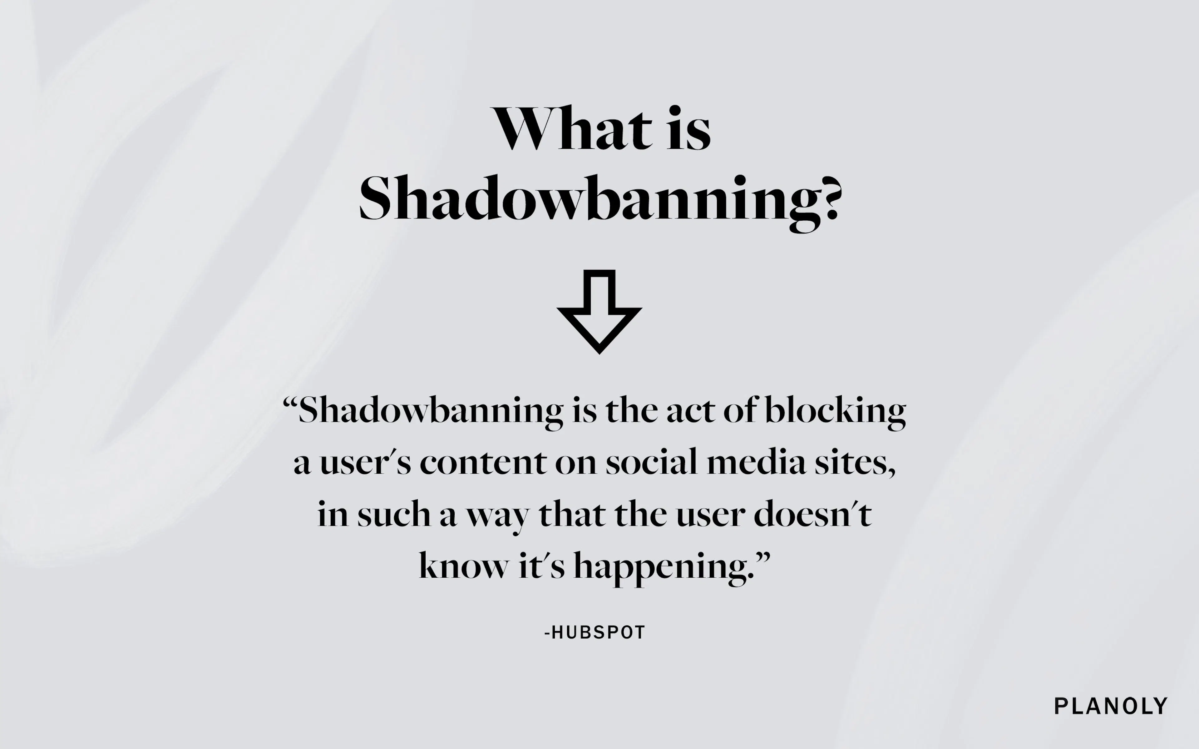 PLANOLY - Blog Post - What is Shadowbanning - Image 1